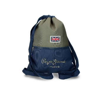 Mochila de Saco Arwyn Marino Pepe Jeans vista frontal