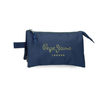 Estuche Triple Arwyn Marino Pepe Jeans vista frontal