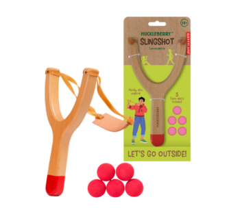 Tirachinas con Pelotas de Espuma Kikkerland de madera FSC