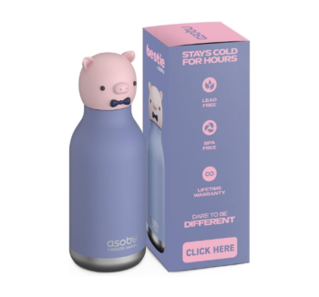 Botella Térmica Asobu Piggy con cabeza de cerdito