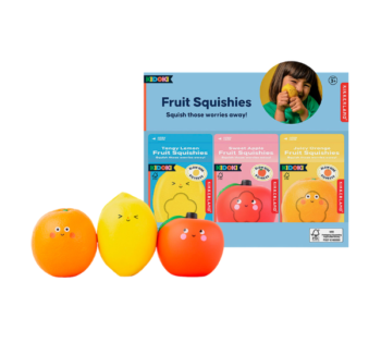 Frutas Antiestrés para Niños Kikkerland suaves y esponjosas