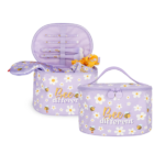 Neceser Bee Legami estampado lila con margaritas