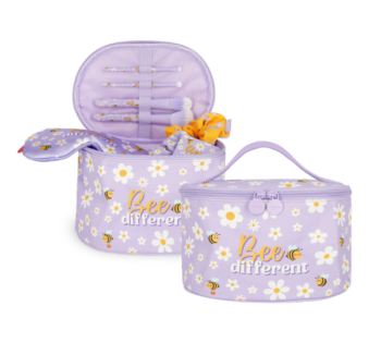 Neceser Bee Legami estampado lila con margaritas