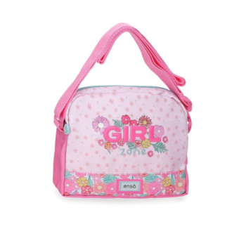 Bandolera Girl Zone Enso rosa con estampado floral