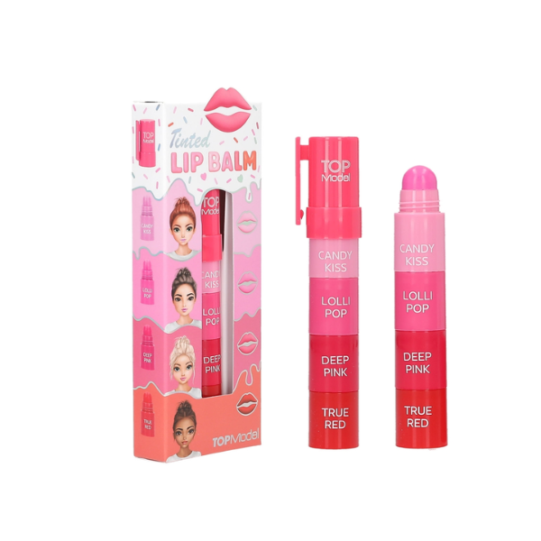 Bálsamo Labial con Color Candy Glam de TopModel - Librería Campoamor Bálsamo labial Candy Glam TopModel 4 colores