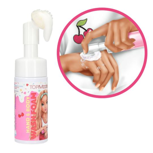 Espuma para Manos y Cuerpo Candy Glam de TopModel - Librería Campoamor Jabón espuma infantil con cepillo silicona TopModel