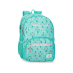 Mochila Adaptable a Carro 44cm Sun Turquesa Verde Pepe Jeans frontal