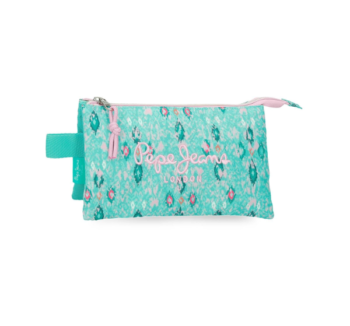 Estuche Triple Sun Turquesa Verde Pepe Jeans frontal