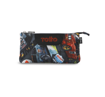 Estuche Escolar Triple Coches Totto diseño coches infantil
