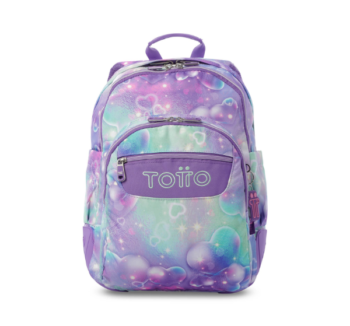 Producto: Mochila Escolar Infantil Corazones Lila Totto vista frontal