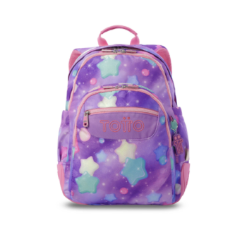 Producto: Mochila Escolar Infantil Estrellas Purpurina Totto vista frontal