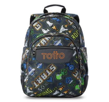 Mochila Escolar Juvenil Arcade Totto diseño frontal