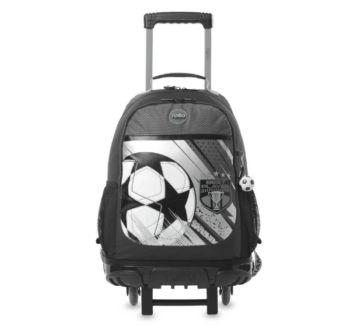 Mochila escolar con ruedas fútbol Totto diseño deportivo