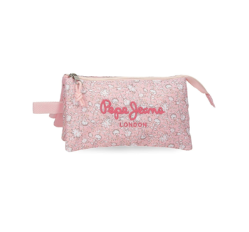 Producto: Estuche Triple Mia Rosa Claro Pepe Jeans frontal