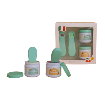 Set de 2 Tarros con Cuchara de Helados para Muñecos