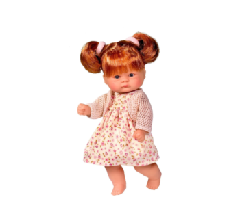 Bomboncín Vestido Flores Rosas Chaqueta Beige