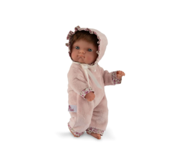 Nené Conjunto Terciopelo Rosa muñeco