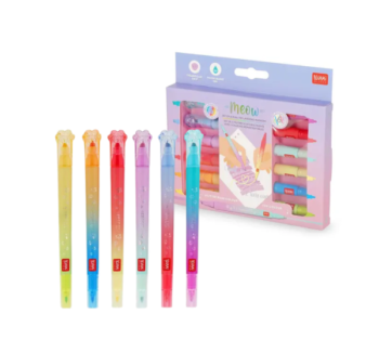 Set de 6 Rotuladores Doble Punta Meow Legami