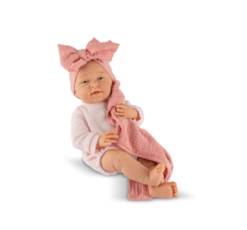 Matti Conjunto Pelele Punto Rosa con Mantita Gasa