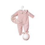 Vestido para Matti Conjunto Pelele Rosa con Chupetero muñeco 40 cm