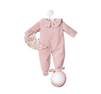 Producto: Vestido para Matti Conjunto Pelele Rosa con Chupetero muñeco 40 cm