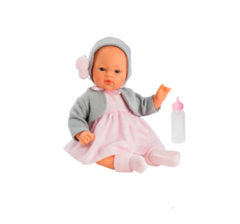 Producto: Koke Vestido Rosa Chaqueta Gris muñeco 36 cm ASIVIL