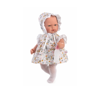 Producto: Oli Vestido Flores Grises y Rosas muñeca 30 cm ASIVIL