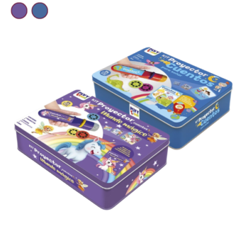 Kit Proyector Cuentos Caja Metálica Imagiland en los dos modelos