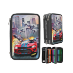 Estuche Triple con LED Dron Action World escolar completo