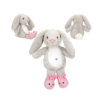 Peluche Conejo Nelly con Zapatitos Princess Mimi gris