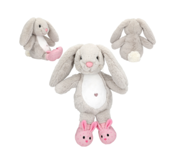 Peluche Conejo Nelly con Zapatitos Princess Mimi gris