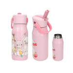 Botella de Acero Inoxidable de Animalitos Princess Mimi rosa