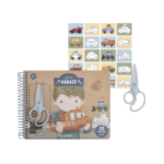 Libro Recorta y Pinta de Vehículos Little Dutch