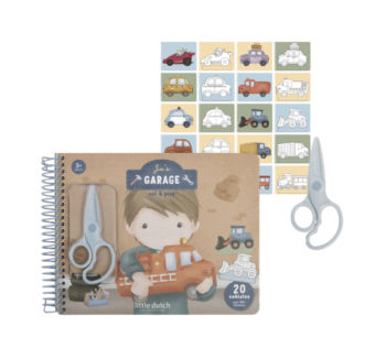 Libro Recorta y Pinta de Vehículos Little Dutch