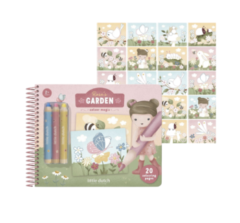 Libro Mágico con Lápices Jardín de Rosa Little Dutch