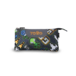 Estuche escolar triple Arcade Totto con diseño gamer