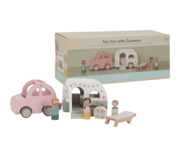 Set Coche y Caravana de Madera FSC Little Dutch