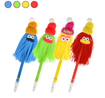 Bolígrafo de Gel Borrable Divertido Hairy Friends en 4 colores
