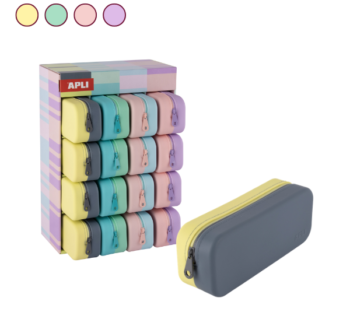 Estuche de Silicona Bicolor Pastel APLI en todos los colores