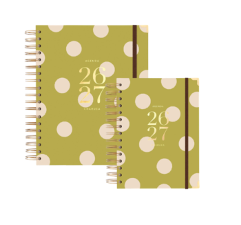 Producto: Agenda diaria 26/27 Pistacho Dream Charuca en dos tamaños