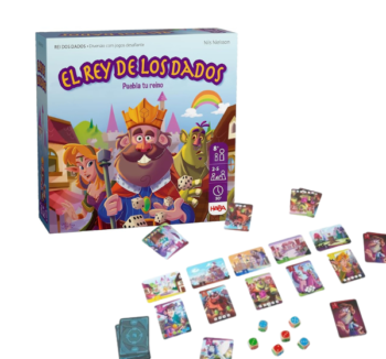 El Rey de los Dados Juego de Mesa con dados y cartas de habitantes