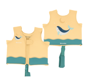 Chaleco Flotador Aprendizaje Whale Teal Monneka diseño 2026