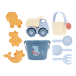 Set de Juguetes de Playa Hippos con cubo y accesorios