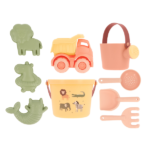 Set de Juguetes de Playa Wild Animals con cubo y accesorios