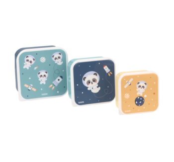 3 Cajas Almuerzo Pandas in Space Tutete