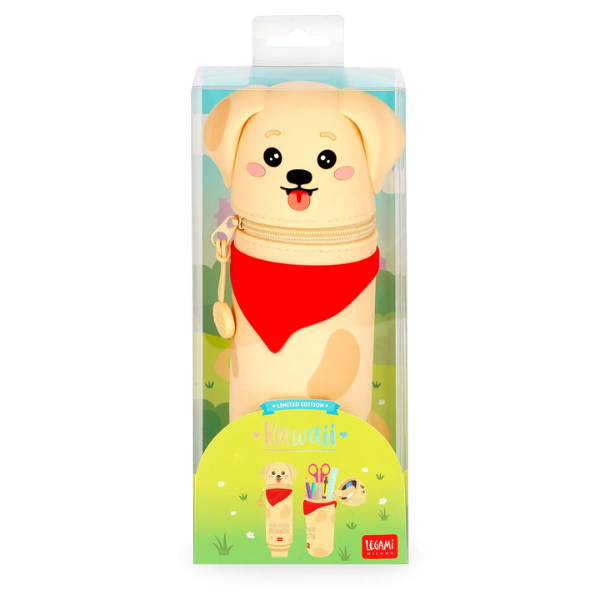 Estuche de Silicona Suave 2 en 1 Kawaii Golden Legami - Librería Campoamor Estuche escolar Golden Retriever kawaii