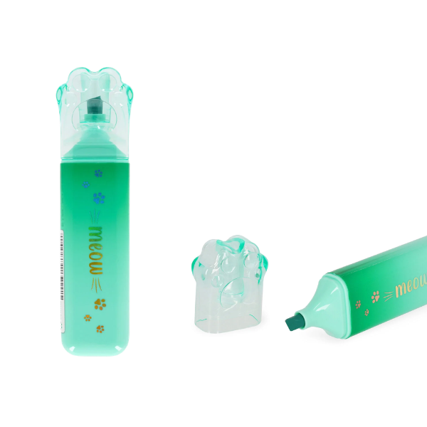 Subrayador Meow de Legami - Librería Campoamor Subrayador Meow de Legami verde