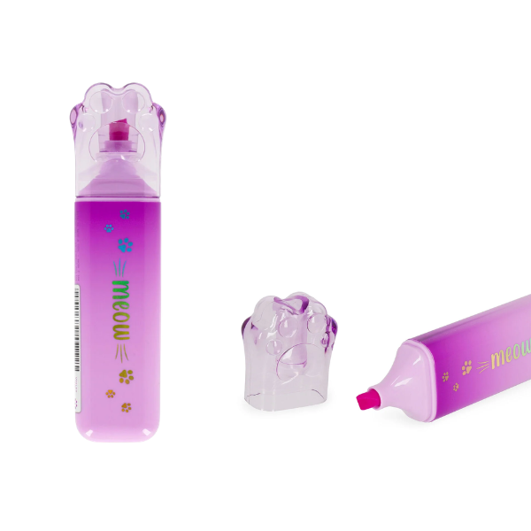 Subrayador Meow de Legami - Librería Campoamor Subrayador Meow de Legami violeta