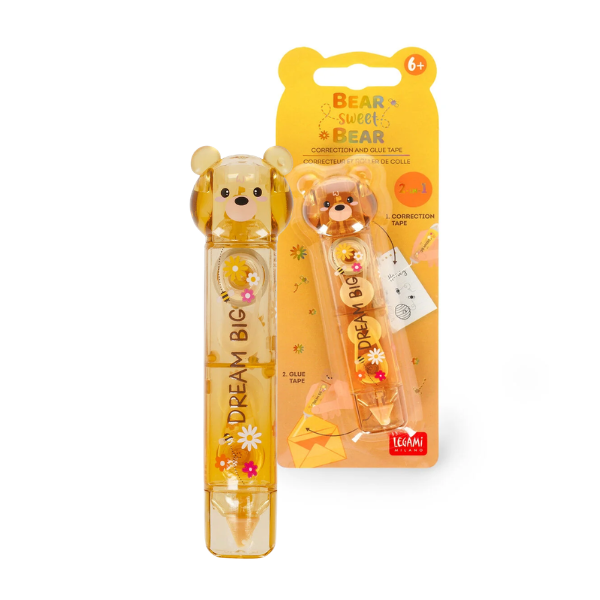 Cinta Correctora y Pegamento 2 en 1 Teddy Bear Legami - Librería Campoamor Cinta Correctora y Pegamento 2 en 1 Teddy Bear Legami