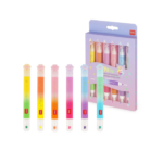 Set 6 subrayadores Doble Punta Meow Multicolor Neón y Pastel Legami